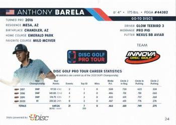 2021 Disc Golf Pro Tour #MPO-24 Anthony Barela Back